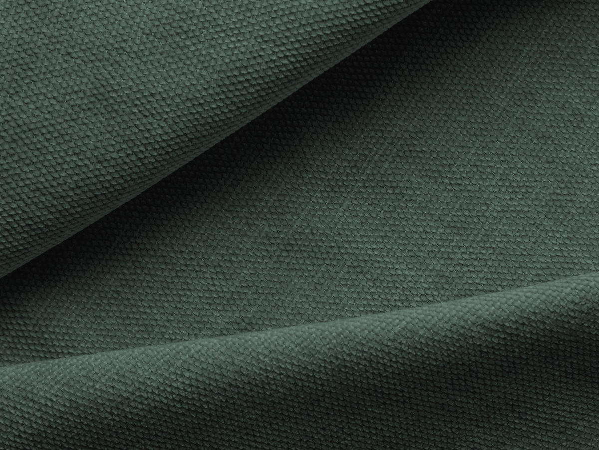 4-SITZER-SOFA Chenille Stoff Grün - Waldgrün/Schwarz, Kunststoff/Textil (335/70/166cm) - Makamii