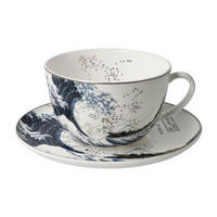 MILCHKAFFEETASSE Hokusai - Die Welle, Fine Bone China - Multicolor, Keramik (0.35L) - Goebel