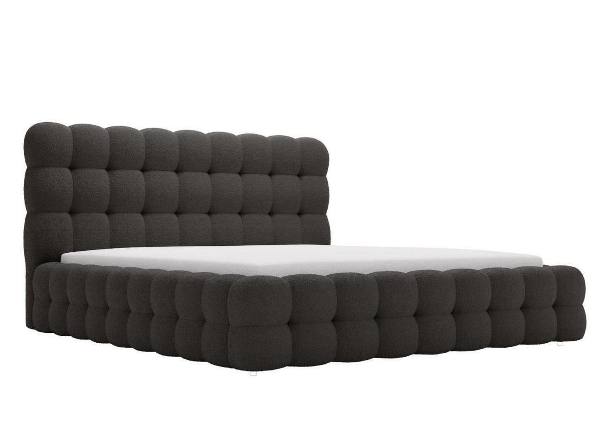 POLSTERBETT Twist 180x200 Schwarz - Schwarz/Naturfarben, Holz/Kunststoff (180/200cm) - Graingold