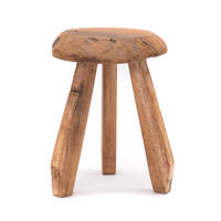 HOCKER Heidi Mahagoni Massivholz, rund naturfarben - Naturfarben, Holz (32/39/32cm) - CREEDWOOD