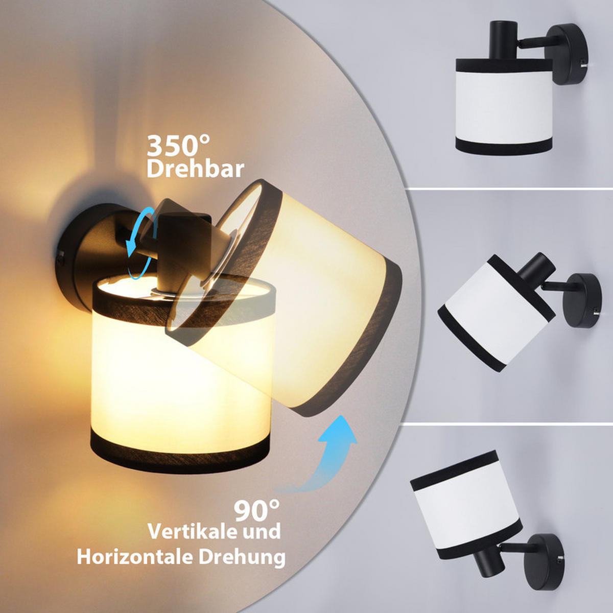 DECKENSTRAHLER Cham Ⅲ 1-flammig 15/12/16 cm - Schwarz, Metall (15/12/16cm) - Nettlife