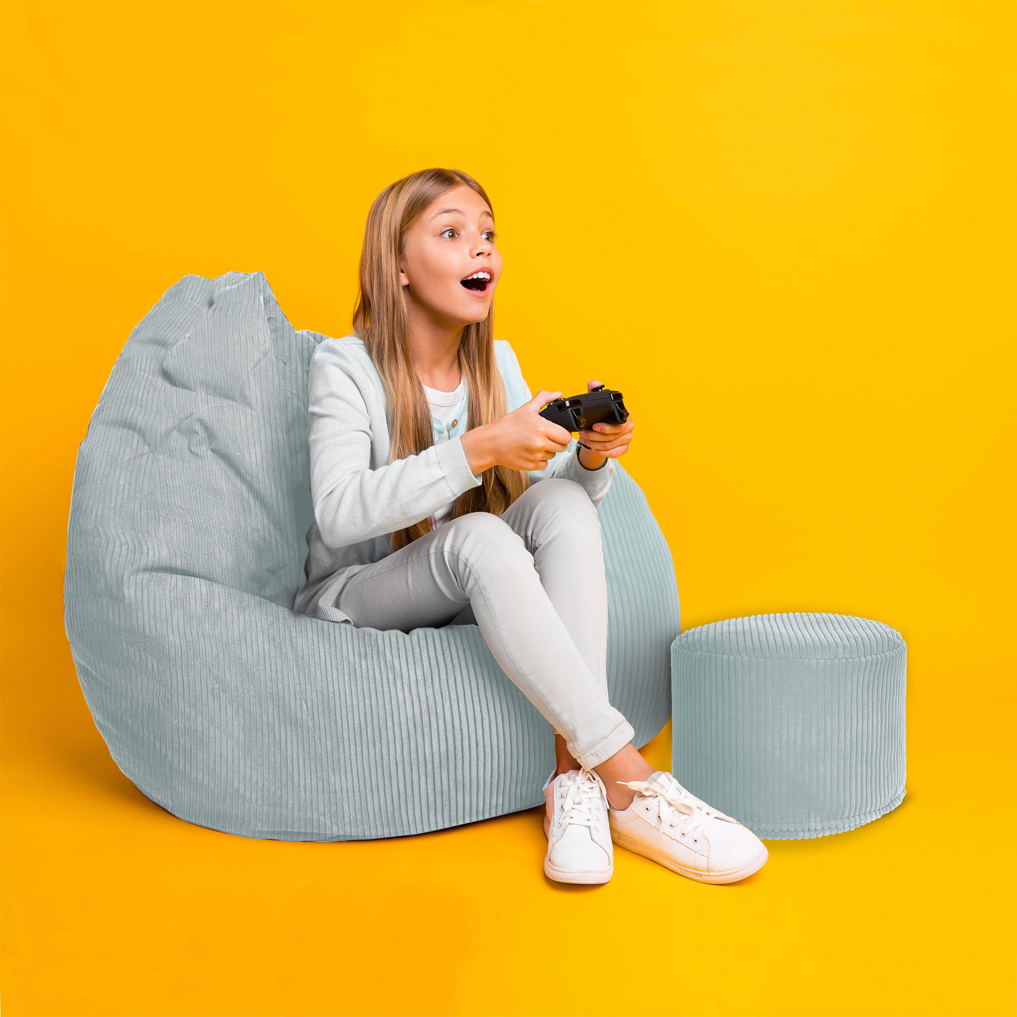 Thumbnail - Dreamroots Sitzsack, Hellgrün, Pastellgrün, Textil, 70x105x70 cm, Oeko-Tex® Standard 100, Wohnzimmer, Hocker, Sitzsäcke,...