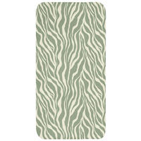 KOUPELNOVÁ PŘEDLOŽKA Zebra - Motiv - zelená 60x120 cm - šalvějově zelená, textil/plast (60/120cm)