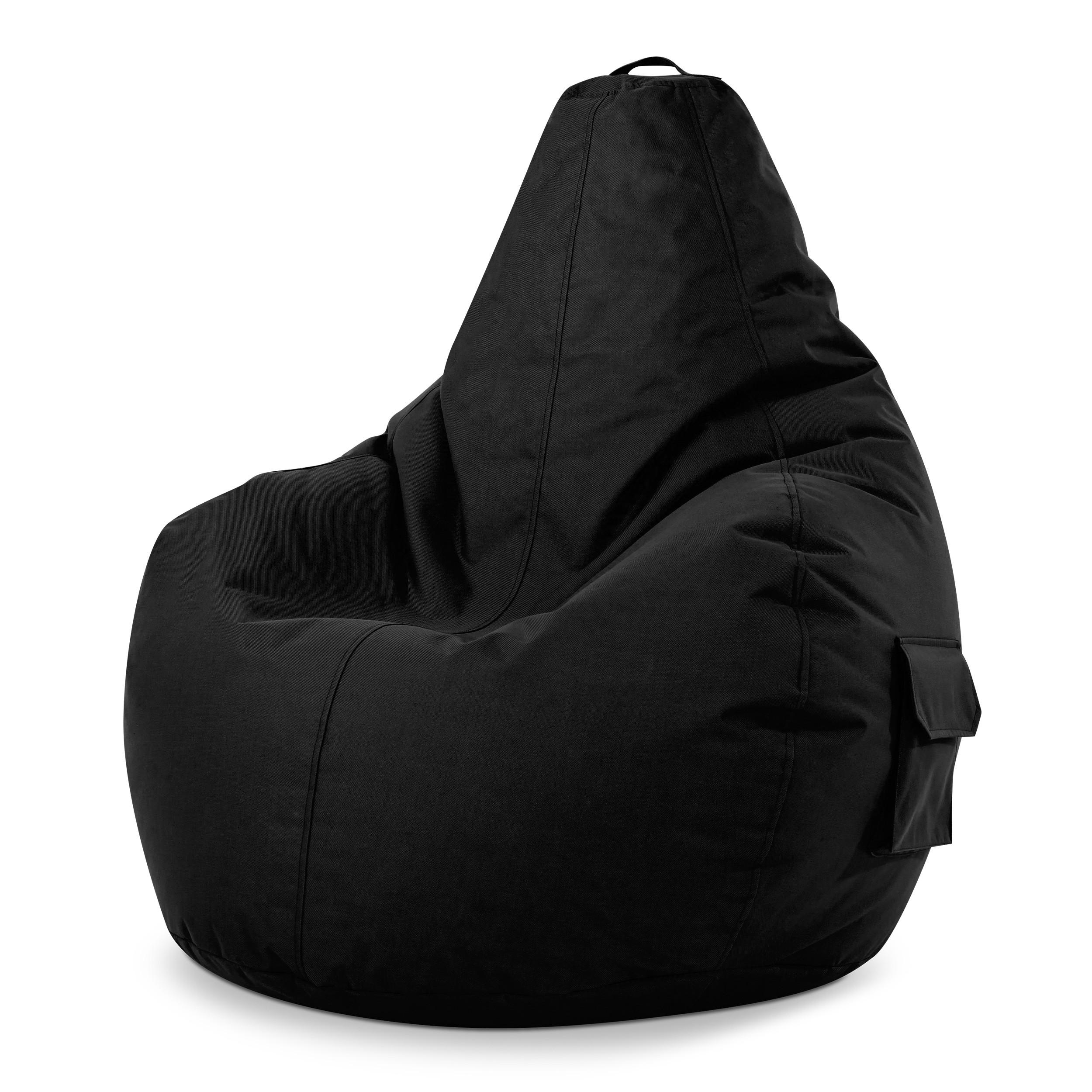 SITZSACK Lounge Chair "Cozy" 80x70x90cm - Schwarz, Textil (70/90/80cm) - Green Bean