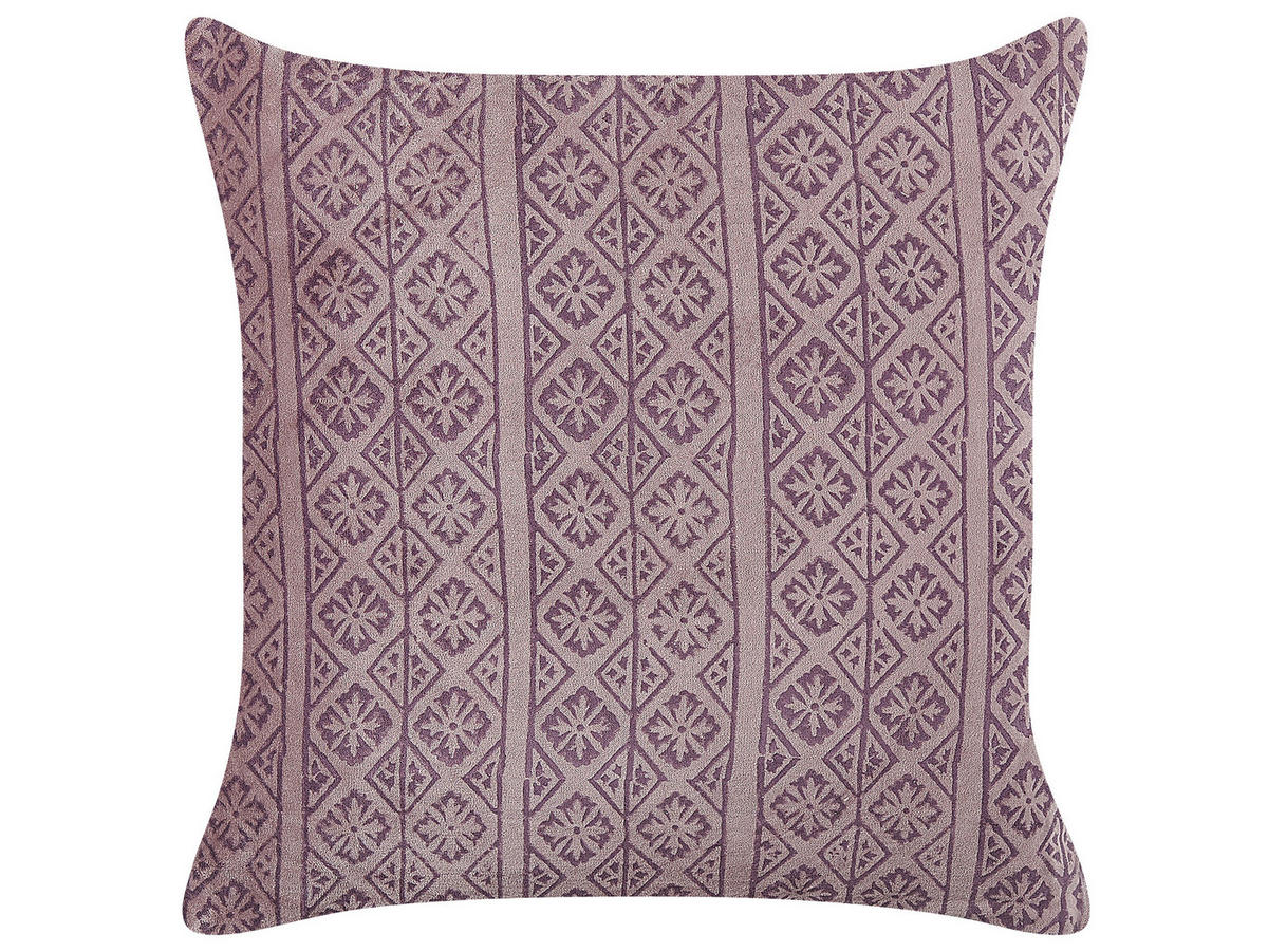 DEKOKISSEN 2er-Set Rosa 45/45 cm Silybum - Pink, Textil (45/45cm) - Beliani