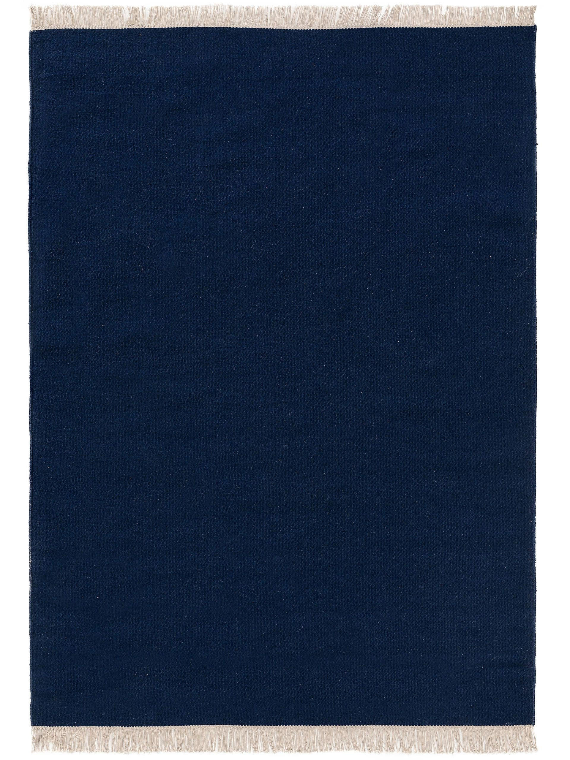WOLLTEPPICH Liv Dunkelblau 80x150 cm - Dunkelblau, Textil (80/150cm) - benuta Pop