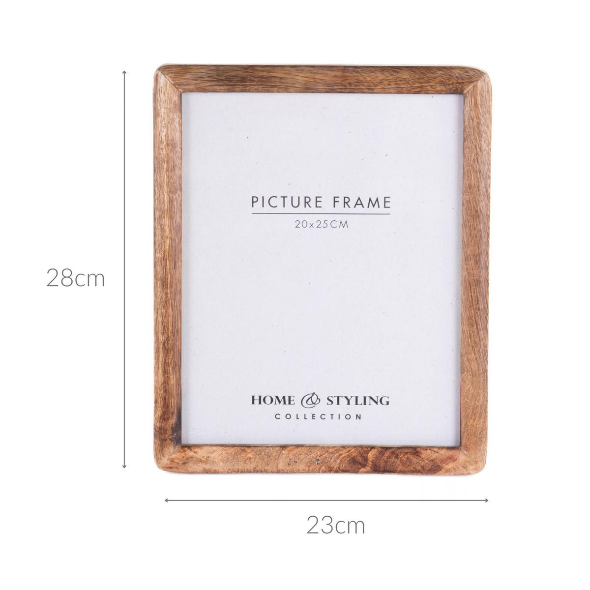 FOTORAHMEN Mangoholz 23/2/28 cm - Braun, Holz (23/28cm) - Home Styling Collection