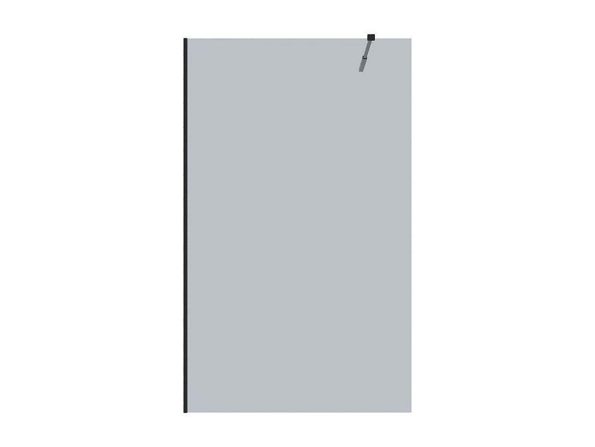 DUSCHTRENNWAND Seitenwand italienische Dusche - 120 x 200 cm - Grau - MALIKA - Schwarz, Glas (120/200cm) - Vente-Unique