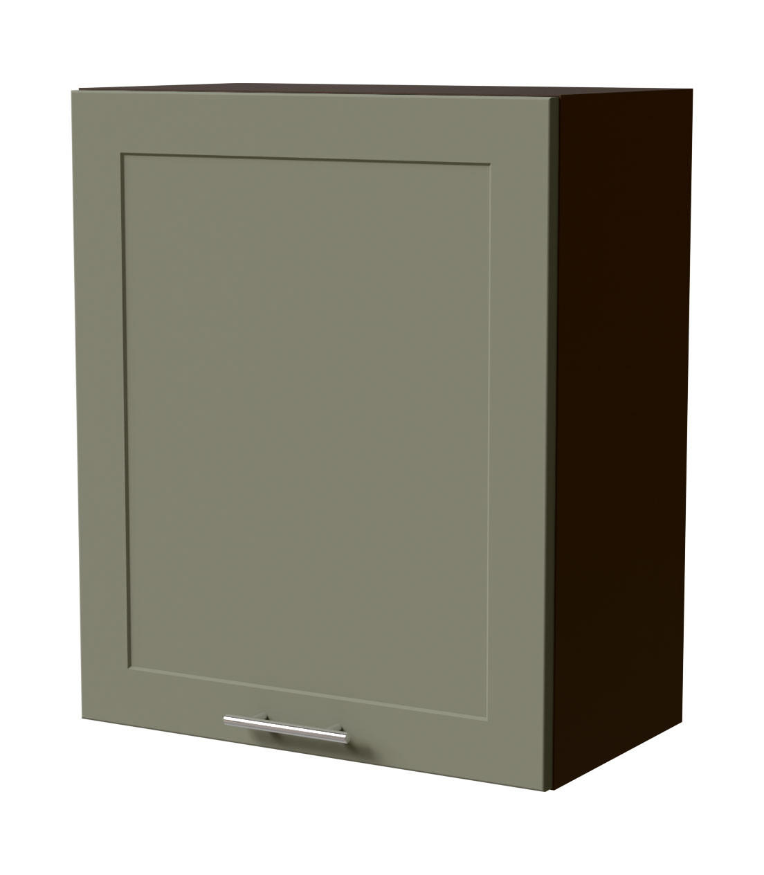HÄNGESCHRANK Oslo W2/60 Lava / Reed Green Matt 60 / 32,5 / 72cm - Dunkelgrau/Grün, Holz/Holzwerkstoff (60/72/32.5cm) - Feldmann-Wohnen