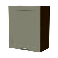 HÄNGESCHRANK Oslo W2/60 Lava / Reed Green Matt 60 / 32,5 / 72cm - Dunkelgrau/Grün, Holz/Holzwerkstoff (60/72/32.5cm) - Feldmann-Wohnen