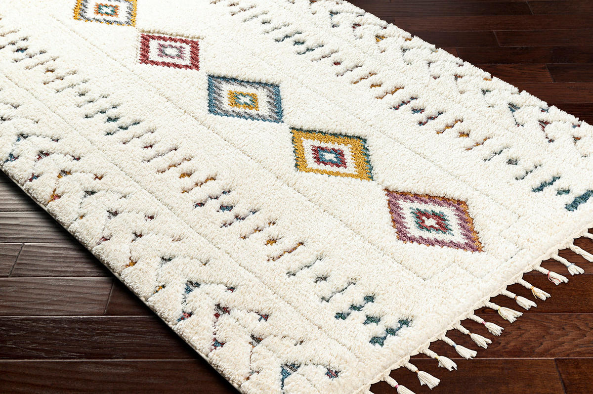 HOCHFLORTEPPICH 160/213 cm Mehrfarbig - Multicolor/Creme, Naturmaterialien/Textil (160/213cm) - LIVABLISS