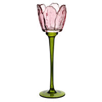 KERZENHALTER Julietta rosa 8.5/8.5/28 cm Glas - Rosa, Glas (8.5/28/8.5cm) - Mondex