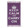 BAUMWOLLTEPPICH Keep Calm and Carry On 60/100 cm - Lila, Textil (60/100cm) - Homescapes