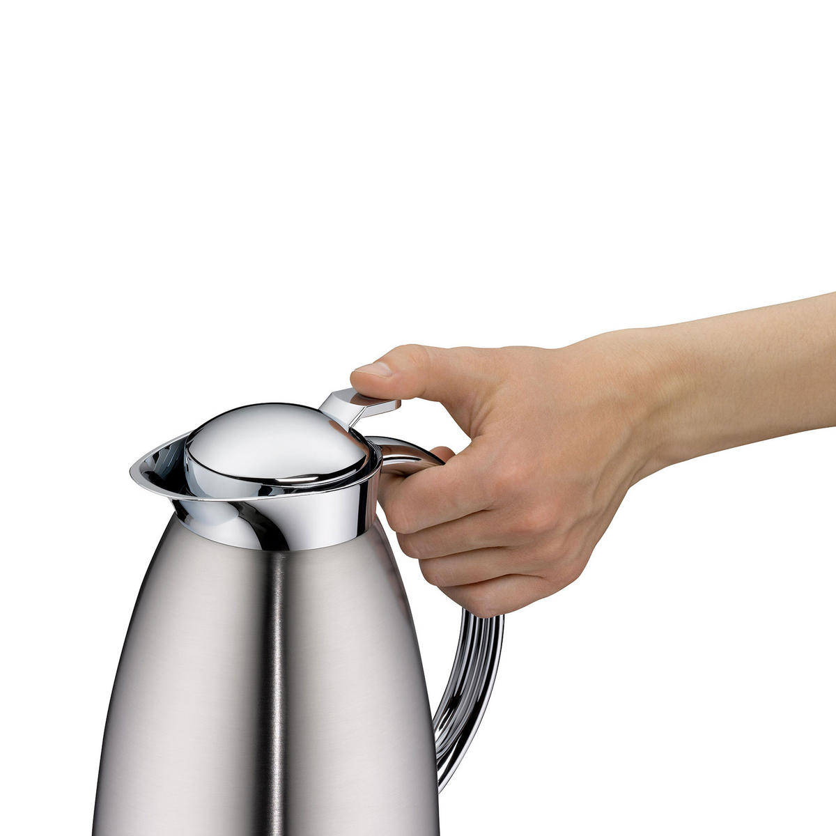 ISOLIERKANNE GUSTO stainless steel mat 1 L - Silberfarben, Metall (1L) - Alfi