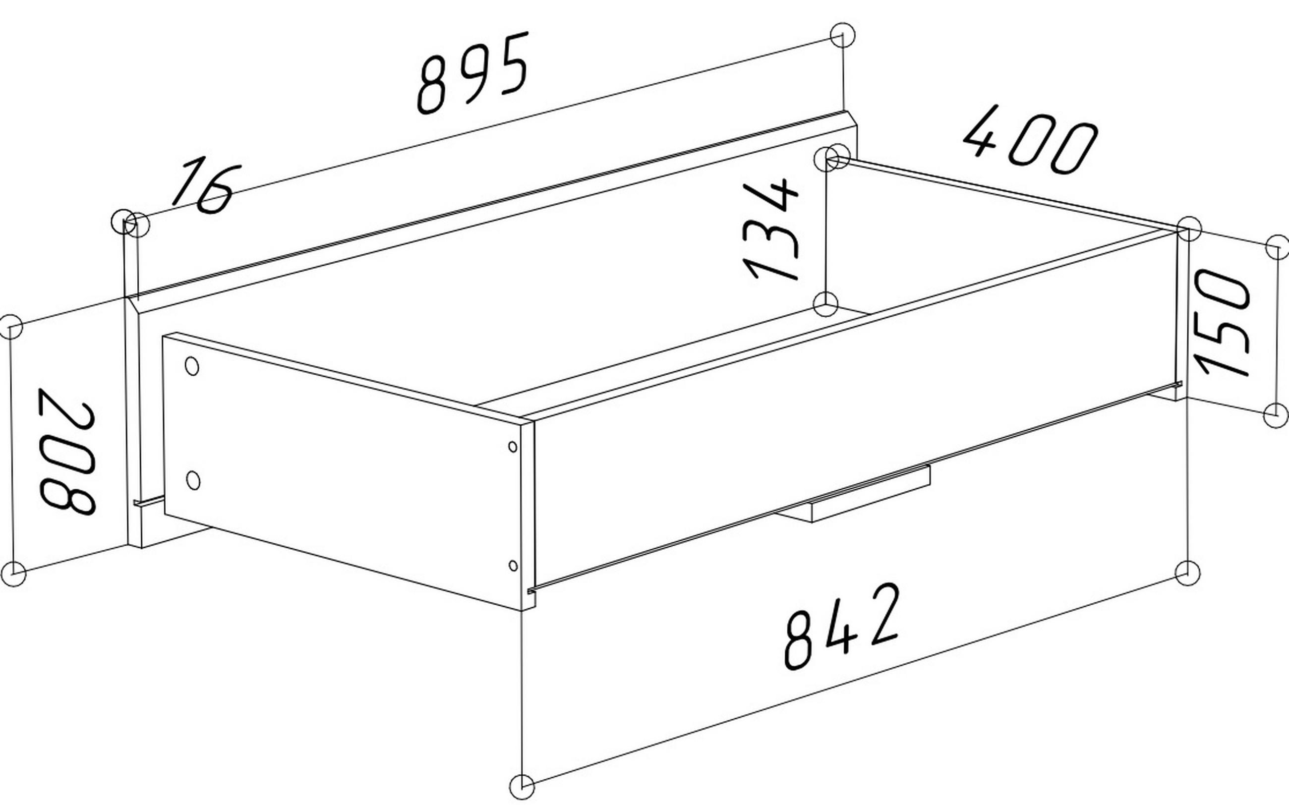 Raumhirsch Furniture Kleiderschrank Weiß 90x203x50 cm