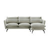ECKSOFA Layla Rechts-Velluto 15 - Hellgrau, Holz/Textil (278/160cm)