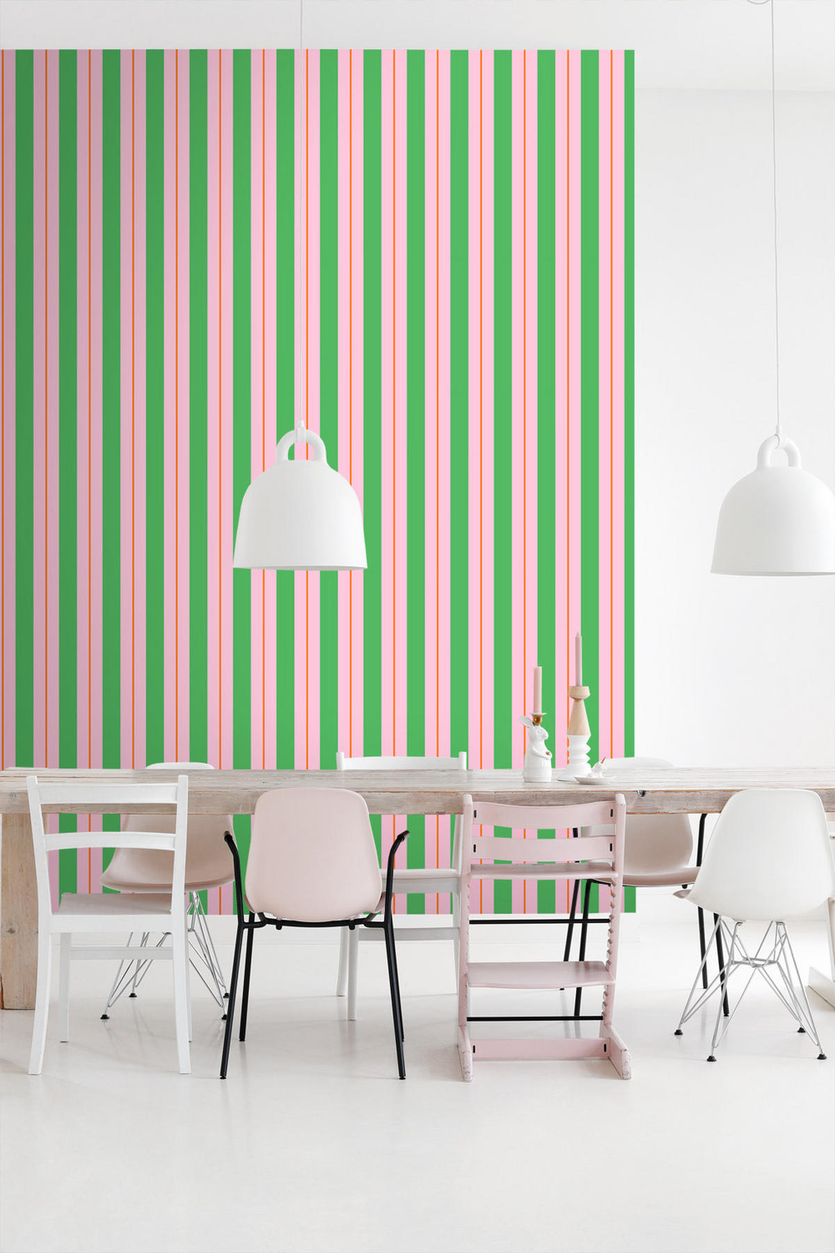 TAPETE Streifen 50 x 900 cm - Grün, Papier (50/900cm) - ESTAhome