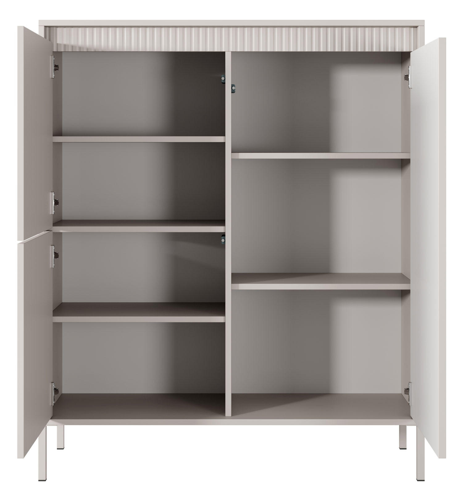 HIGHBOARD Senso beige 104 / 40 / 124cm - Beige, Holz/Holzwerkstoff (104/124/40cm) - Feldmann-Wohnen