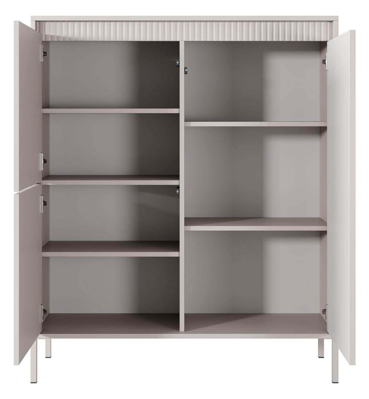 HIGHBOARD Senso beige 104 / 40 / 124cm - Beige, Holz/Holzwerkstoff (104/124/40cm) - Feldmann-Wohnen