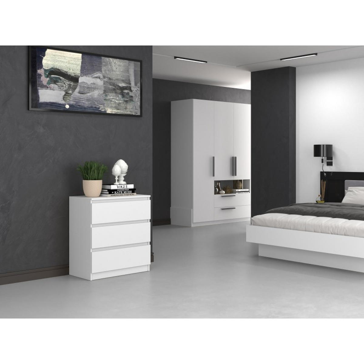 KOMMODE Weiß 70/75/40 - Weiß, Holzwerkstoff (70/75/40cm) - RAUMHIRSCH FURNITURE