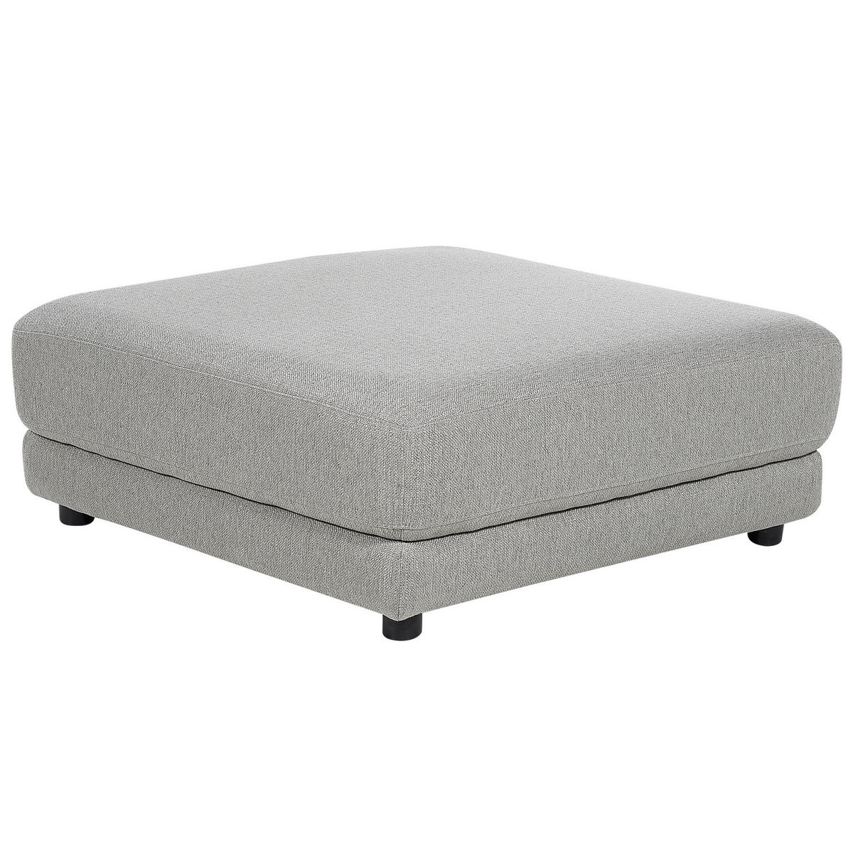 3-SITZER-SOFA hellgrau mit Ottomane Sigtuna - Schwarz/Grau, Textil (300/86/102cm) - Beliani