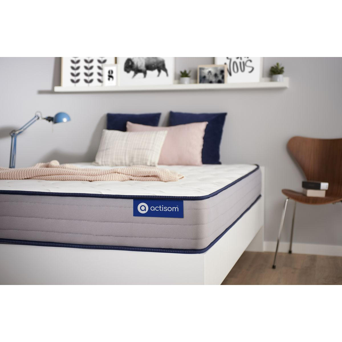 MATRATZE Actimemo form Memory-Schaum 100 x 220 cm h3 - Weiß, Textil (100/220cm) - ACTISOM