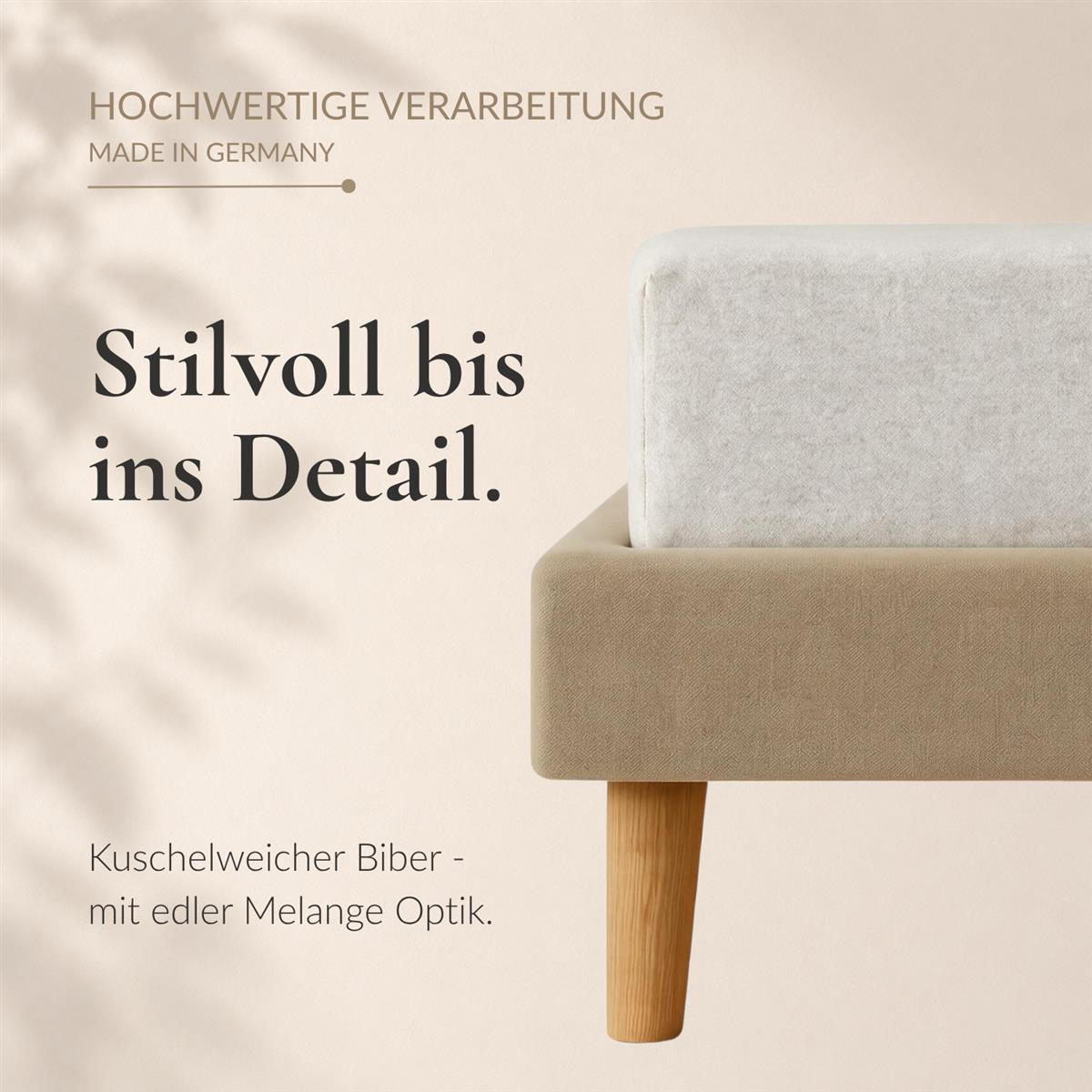BIBER-SPANNBETTLAKEN 90x200 - 100x200 cm Made in Germany! Warme Winter Flanell Bettlaken aus 100% Baumwolle, Spannbetttuch Natur - Naturfarben, Textil (90/200cm) - Carpe Sonno