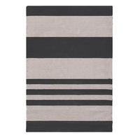 TEPPICH aus recycelter Baumwolle handgewebt schwarz - Schwarz, Naturmaterialien (140/200cm) - AFK Living