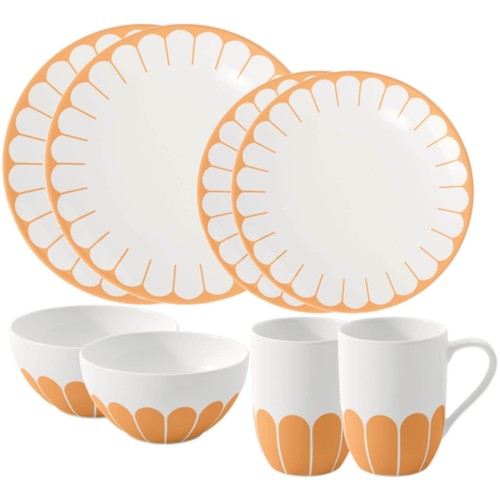 STARTER-SET Fleur Couleur Soleil 8er Set - Gelb, Keramik (1/1/1cm) - Villeroy & Boch