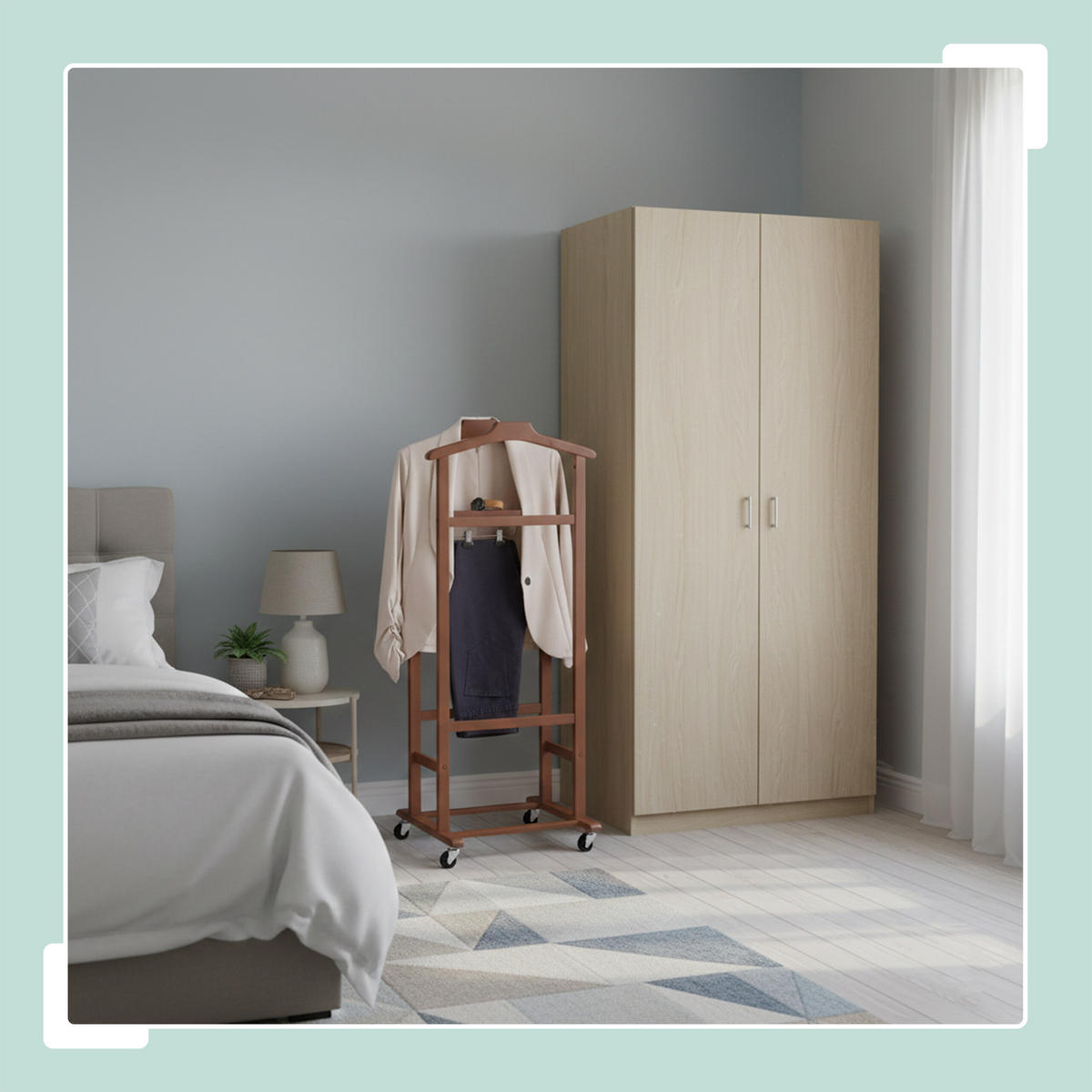 HERRENDIENER - Dunkelbraun, Holz/Kunststoff (47/107/37cm) - Relaxdays