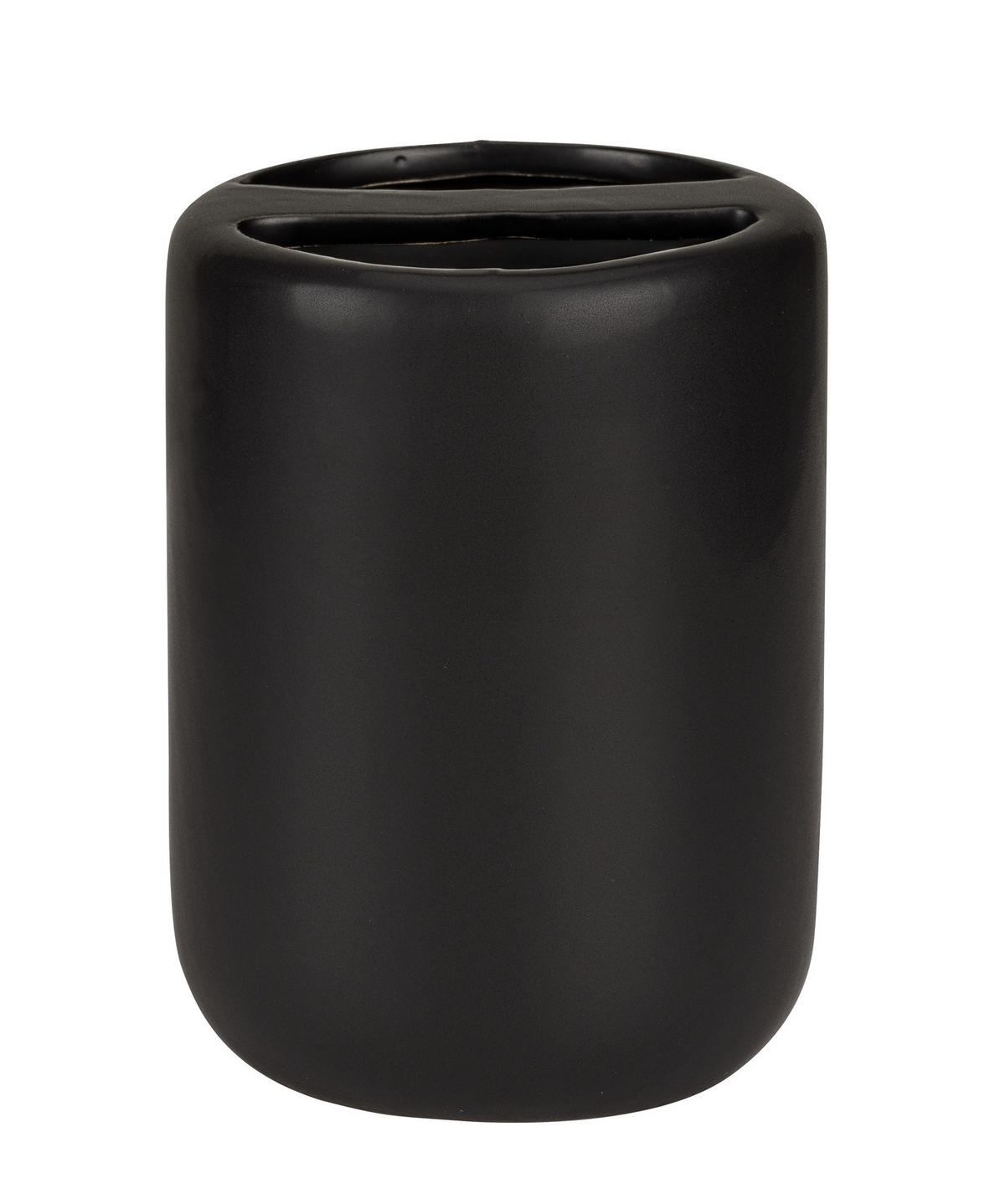 KERAMIKTASSE für Zahnbürsten Olinda 7,6/10/10 cm - Schwarz, Keramik (10/10/7.6cm) - Allstar