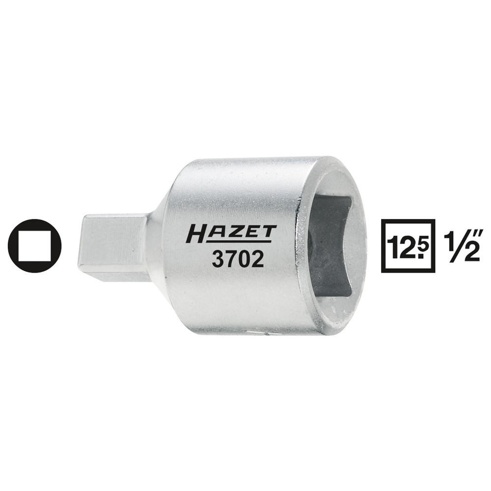 ÖLDIENST-SCHRAUBENDREHER-STECKSCHLÜSSELEINSATZ 3702 - Vierkant hohl 12,5 mm (1/ - Multicolor, Kunststoff (36/23/23cm) - Hazet