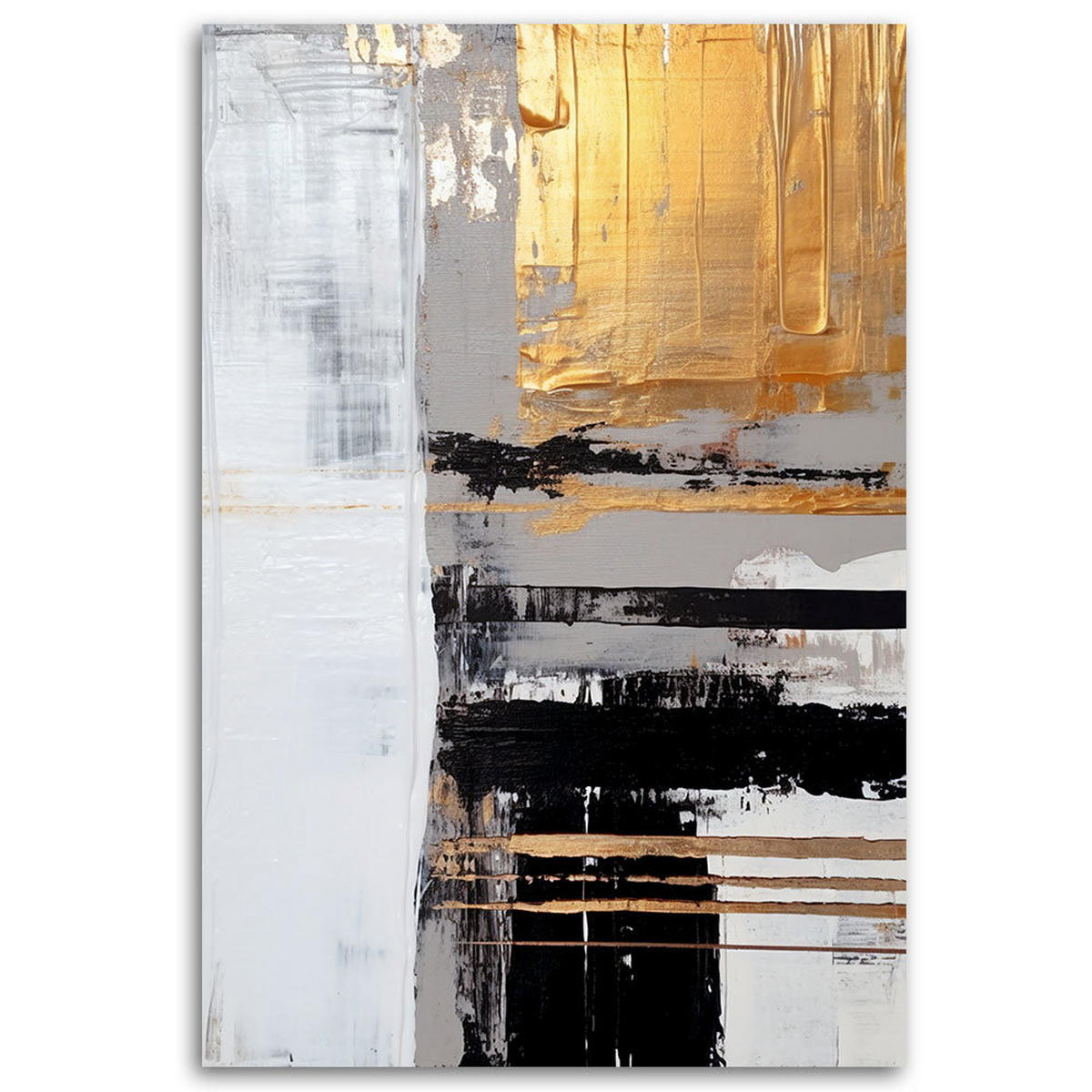 KUNSTDRUCK Gold 40/60 cm - Goldfarben, Textil (40/60cm) - KUNSTLOFT
