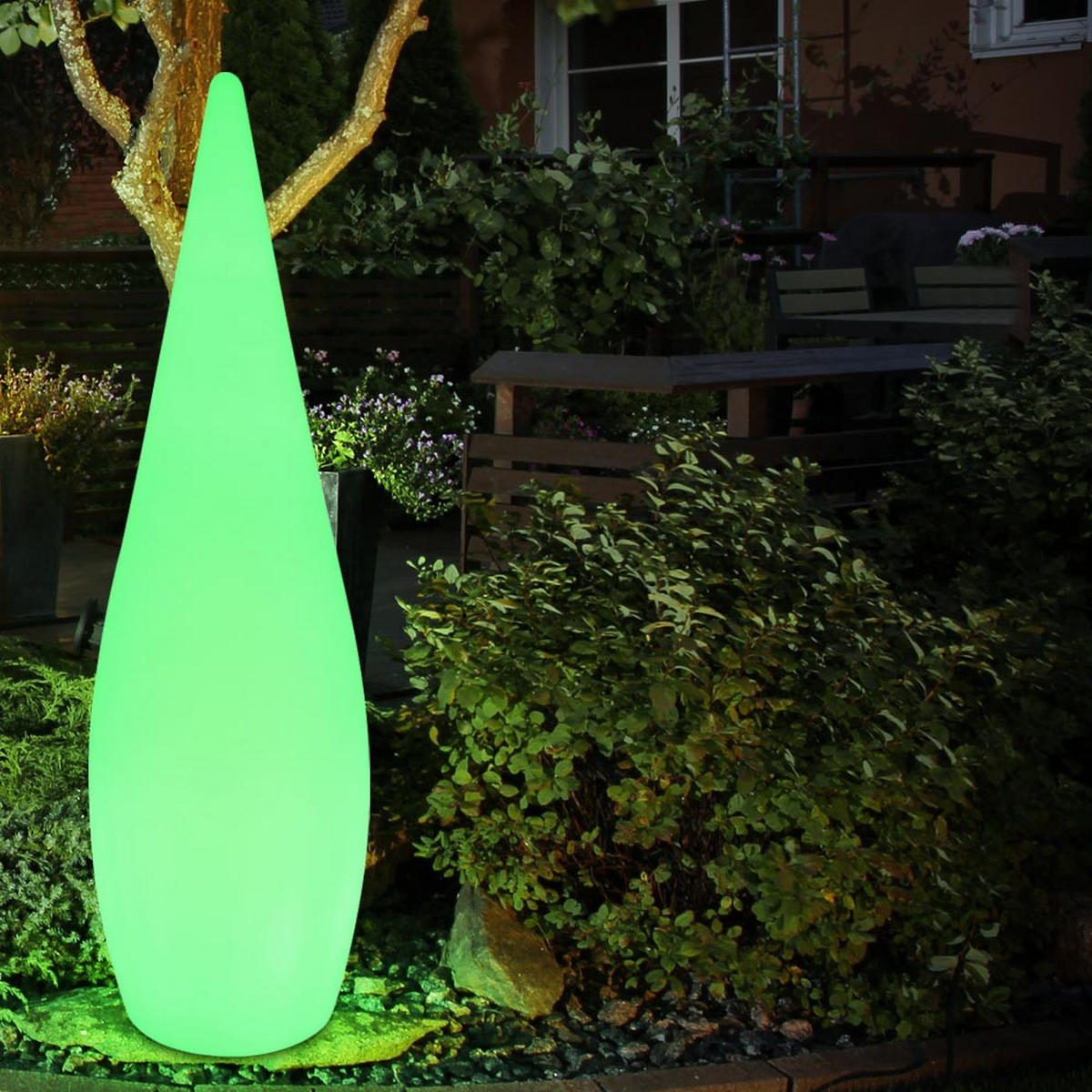 LED AUSSENLEUCHTE VASCON Weiß - Weiß, Kunststoff (24/24/96cm) - Globo Lighting