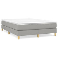BOXSPRINGBETTGESTELL Hellgrau 140/200 Cm Stoff - Hellgrau, Textil (140/200cm) - vidaXL