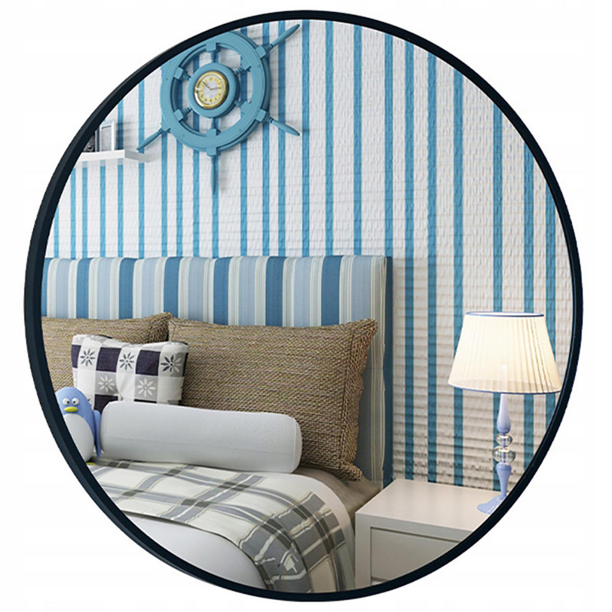 BADEZIMMERSPIEGEL schwarz 50/50/2 cm - Schwarz, Glas (50/50/50cm) - MUVU