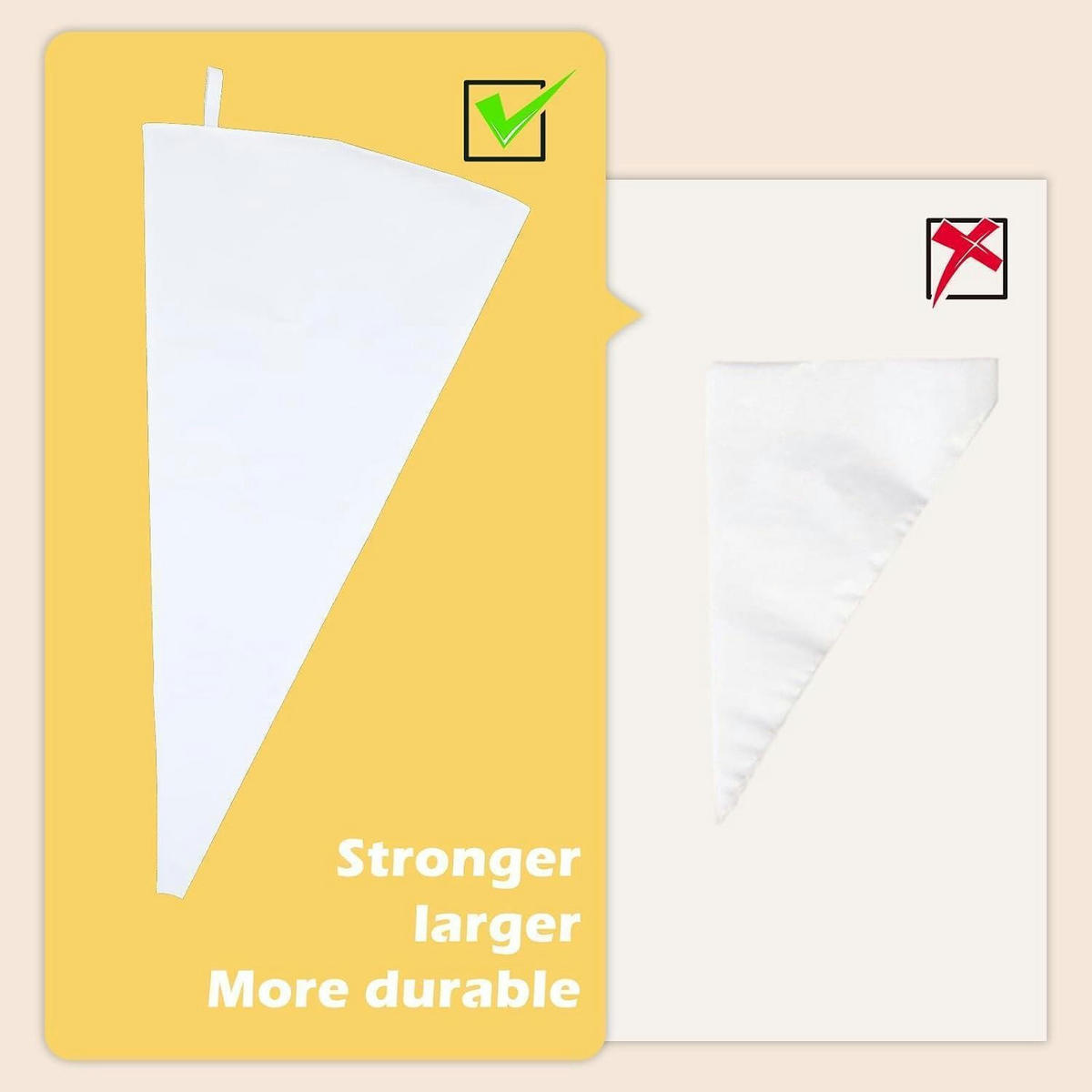 SPRITZBEUTEL 2-teiliges Set Stoff Weiß - Weiß, Textil (60/32/60cm)