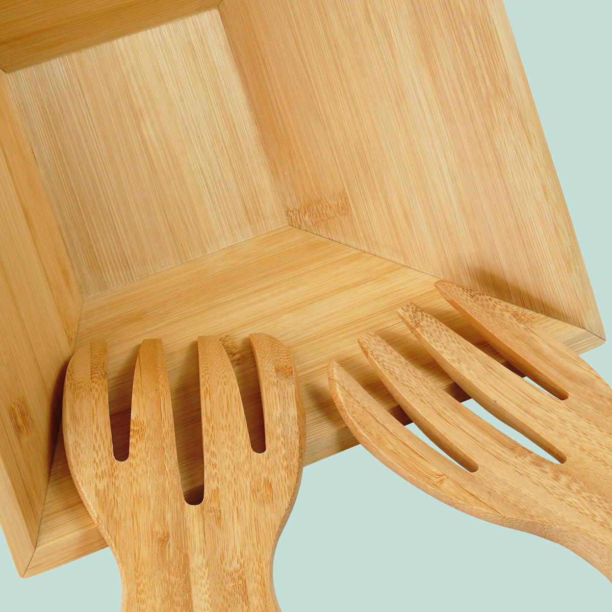 MISKA na šalát - svetlohnedá, drevo - Relaxdays