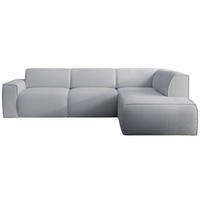 ECKSOFA Bouvi Hellgrau rechts - Hellgrau/Schwarz, Kunststoff/Textil (220/292cm) - Selsey