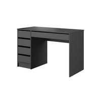 SCHREIBTISCH Megan, Anthrazit, Mit 4 Schubladen - Graphitfarben, Holzwerkstoff (55/120/75cm) - Bettso