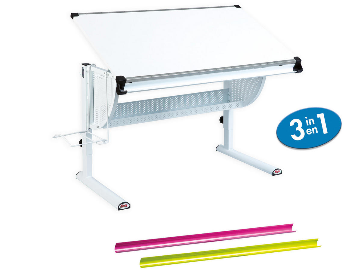 SCHREIBTISCH Weiß - Weiß, Holzwerkstoff (118/63/72cm) - ebuy24