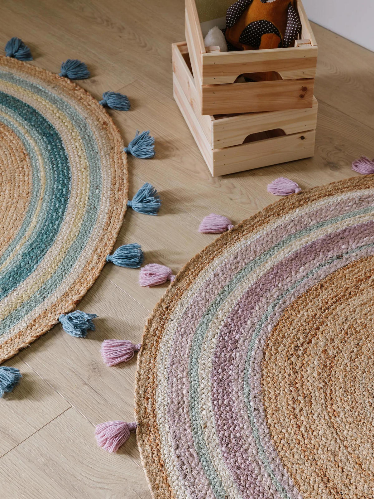 KINDERTEPPICH Lovis Lila ø 115 cm rund - Lila, Naturmaterialien/Textil (115/115cm) - Lytte