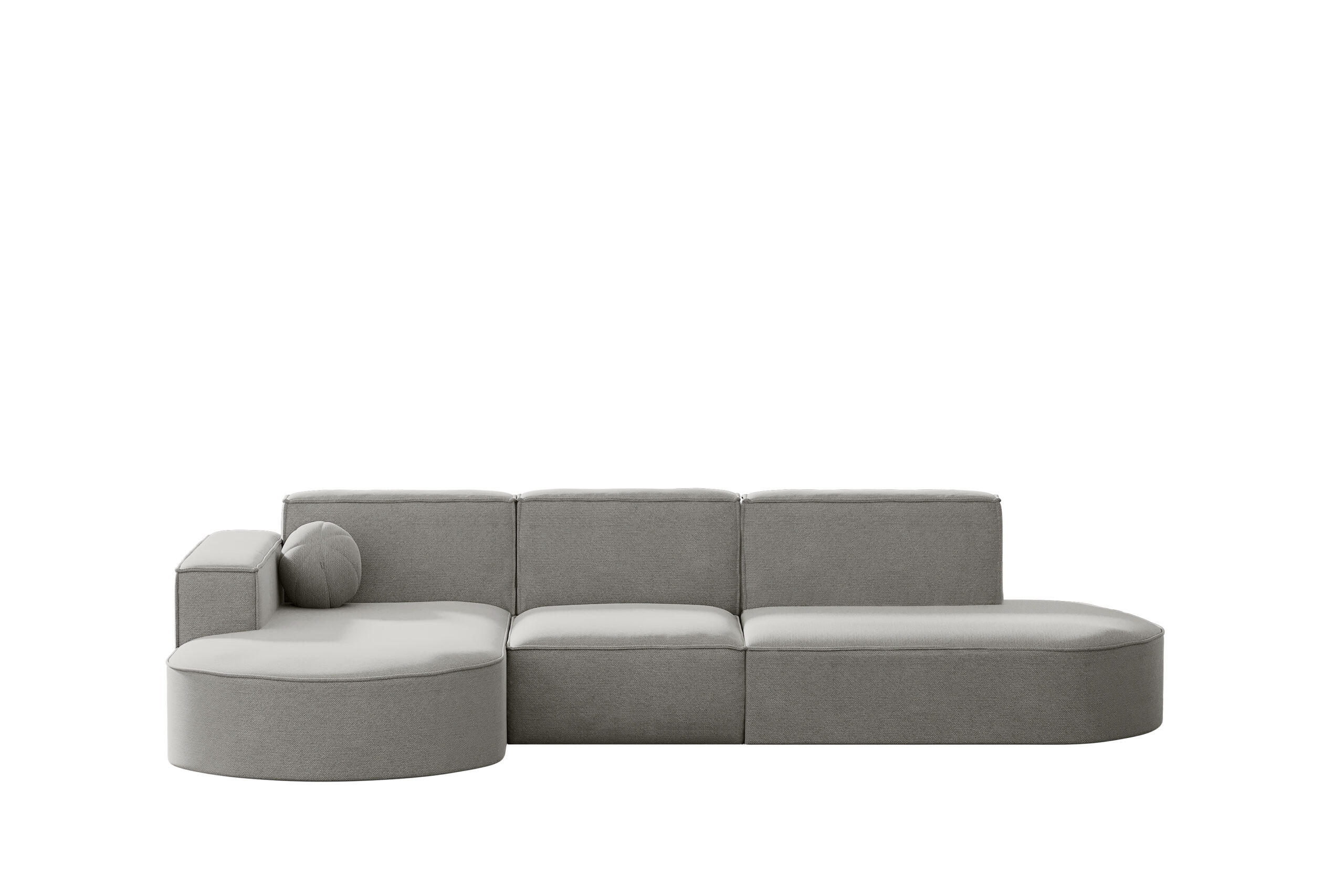 GARTENECKSOFA L-Form Garten Modena L Patio Hellgrau Links - Hellgrau, Holz/Textil (165/78/296cm) - Kaiser Möbel