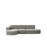 GARTENECKSOFA L-Form Garten Modena L Patio Hellgrau Links - Hellgrau, Holz/Textil (165/78/296cm) - Kaiser Möbel