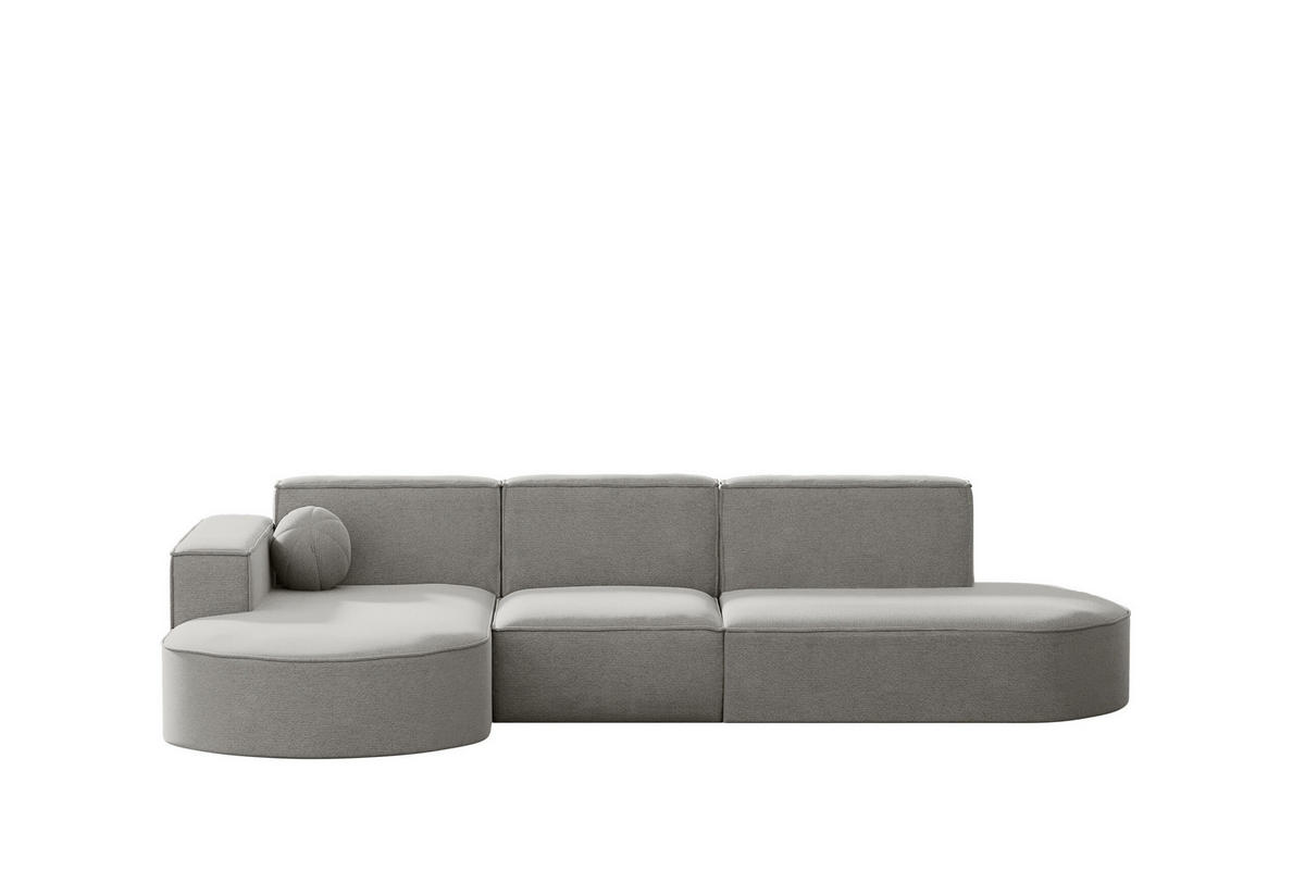 GARTENECKSOFA L-Form Garten Modena L Patio Hellgrau Links - Hellgrau, Holz/Textil (165/78/296cm) - Kaiser Möbel