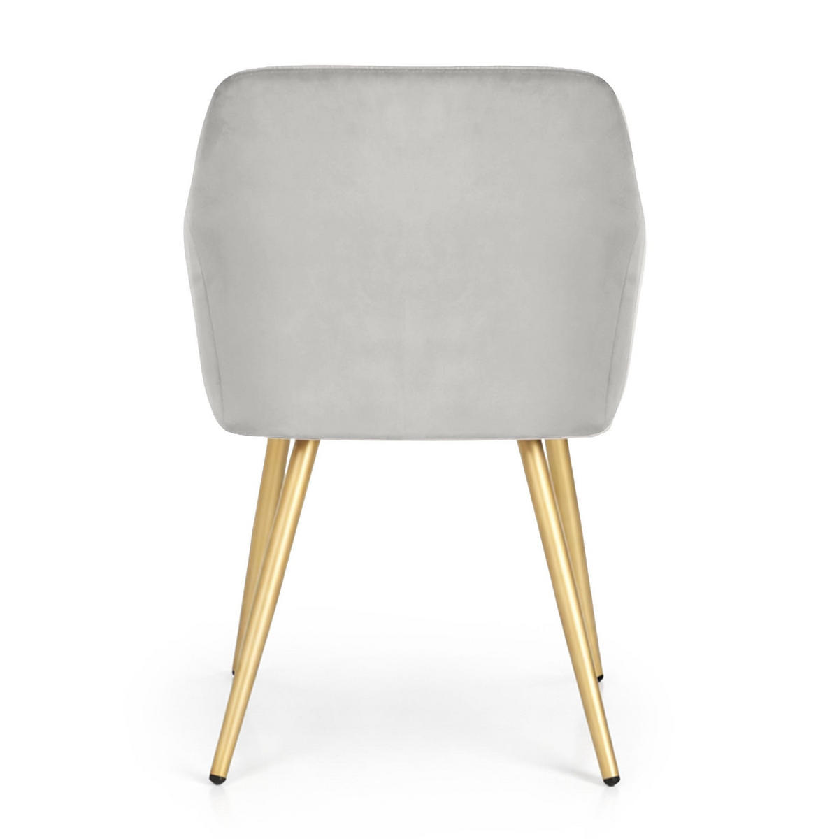 POLSTERSTUHL 4er Set, Metallbeine Grau, Gold 54,5/83/58 - Grau, Textil (55/83/58cm) - RAUMHIRSCH FURNITURE