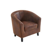 LOUNGE-SESSEL - Microfaser - Braun - CRISTOBAL II - Braun, Textil (71/76/78cm) - Vente-Unique