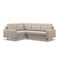 ECKSOFA LINKS MIT SCHLAFFUNKTION BLANK, Beige - Beige, Textil (223/175cm) - Mebligo