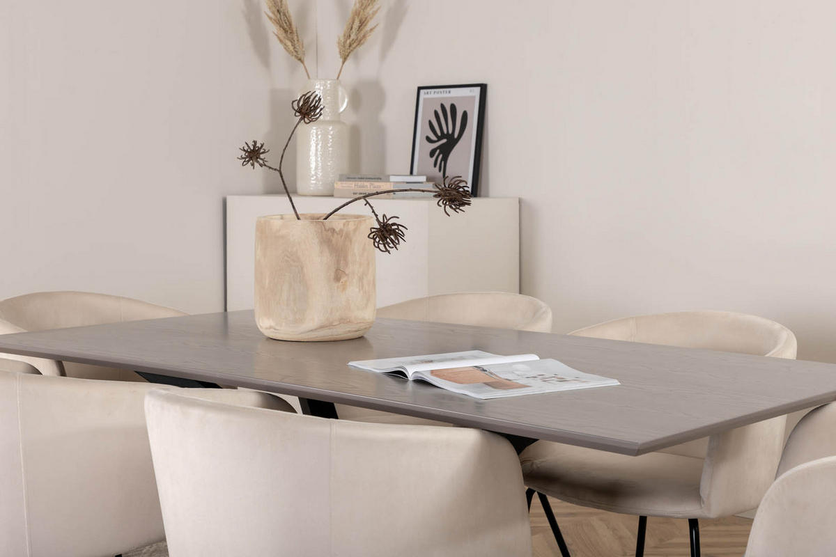 TISCHGRUPPE Beige - Beige, Holzwerkstoff (90/76/190cm) - ebuy24