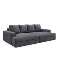 SOFA Paola 3 Sitzplätze Grau - Grau, Holz (272/86/167cm) - Petits-meubles
